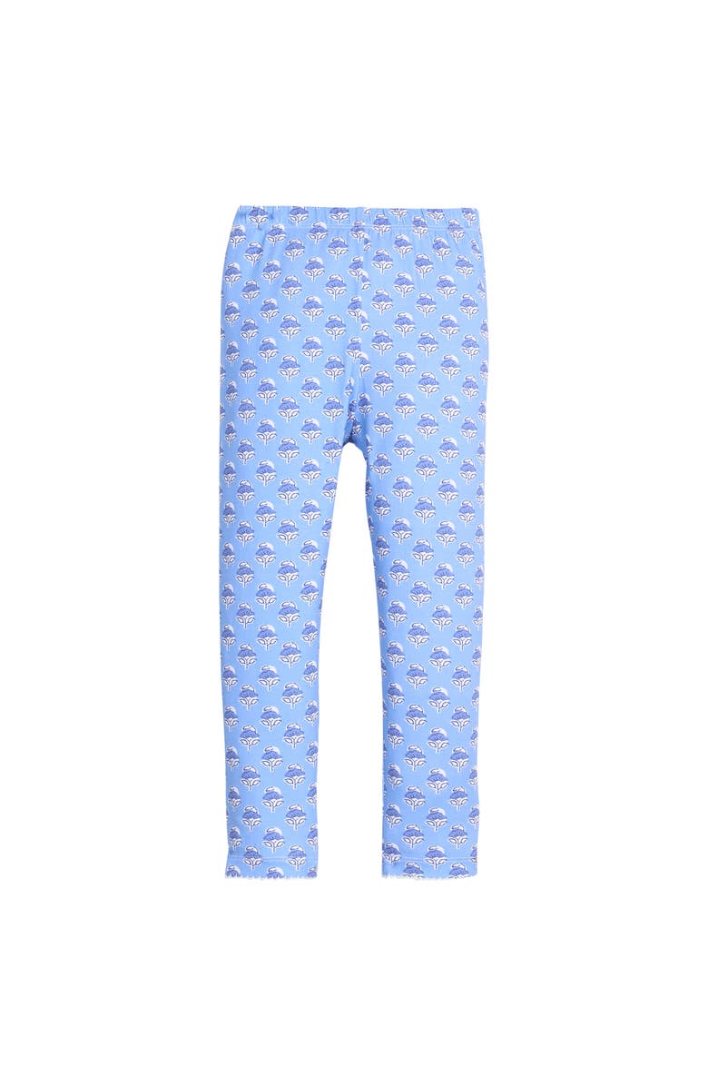 BISBY Kids' Knit Patterned Legging, Alternate, color, Cornflower Block Print