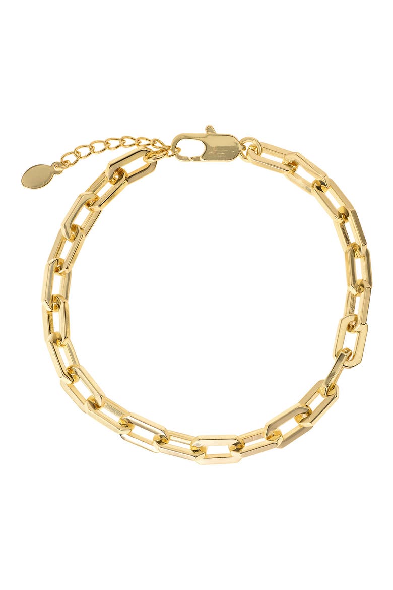 Paperclip Link Bracelet, Main, color, GOLD