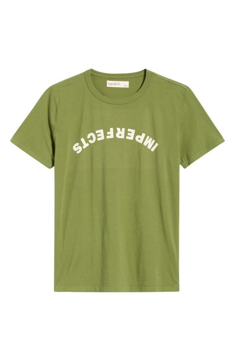 Upside Down Logo Graphic Organic Cotton T-Shirt