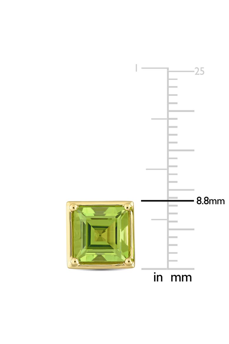 Peridot Square Stud Earrings 14k, Alternate, color, Gold/Green