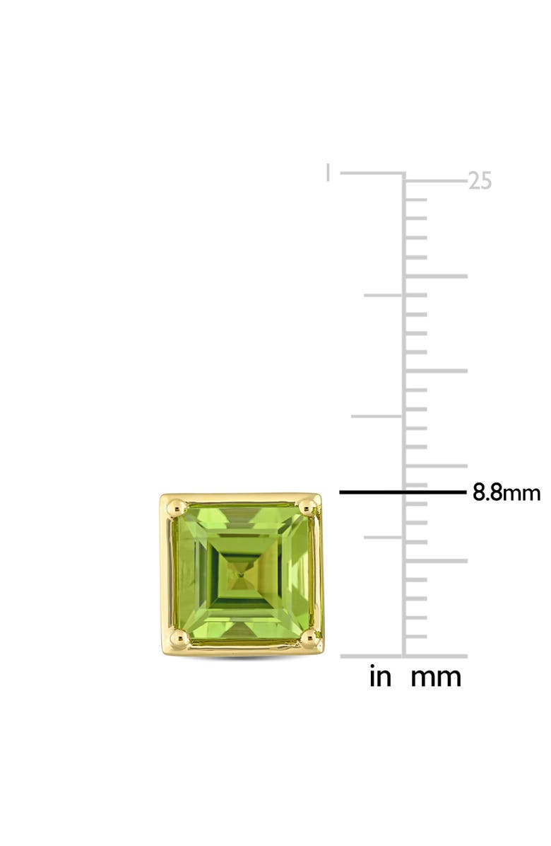 Julianna B. Peridot Square Stud Earrings 14k, Alternate, color, Gold/Green