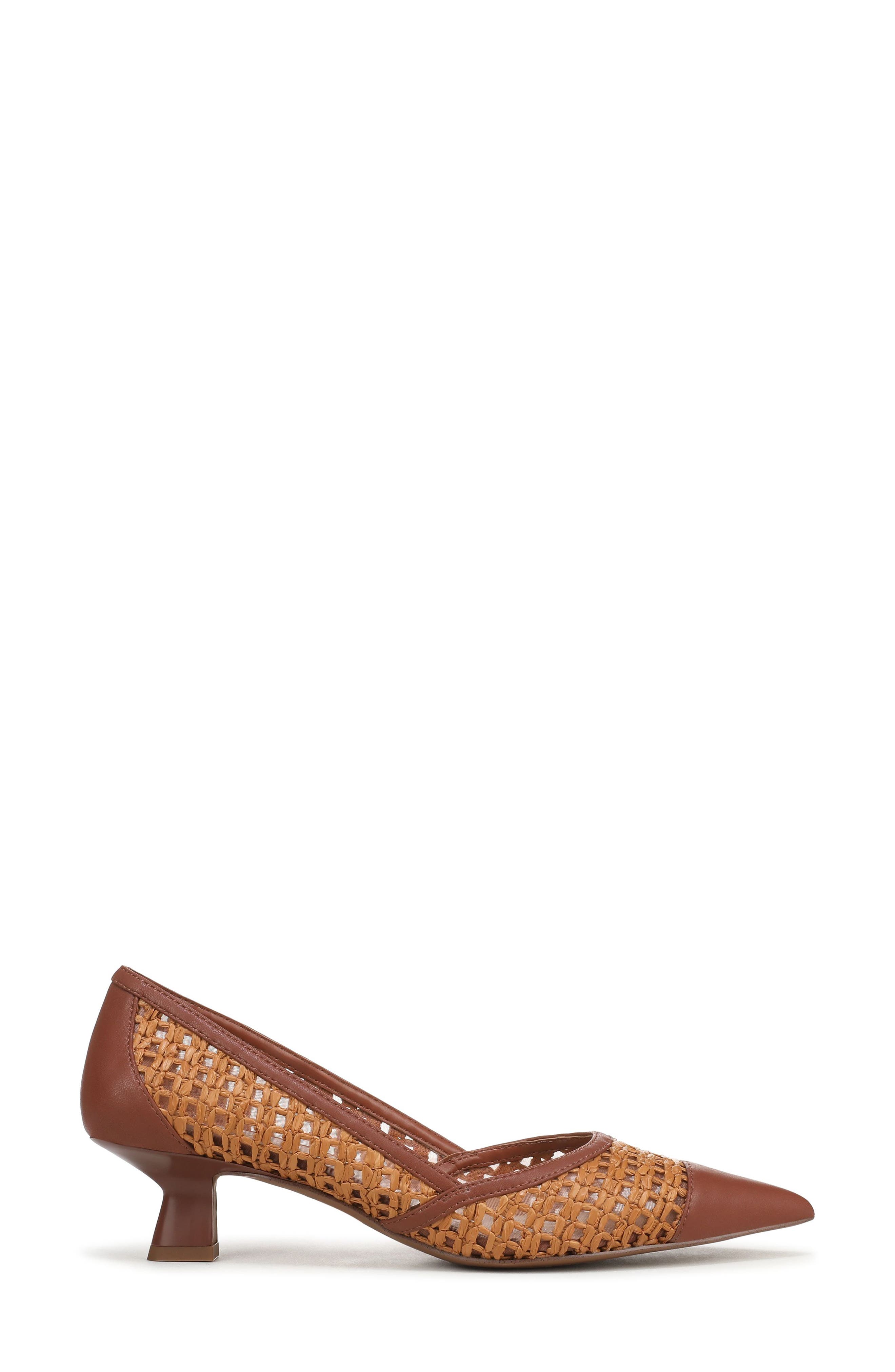 Jarelie Pointed Toe Pump, Alternate, color, WICKER BROWN