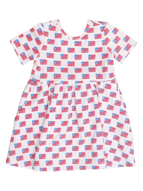 Knit Short Sleeve Twirl Dress (Little Kid)