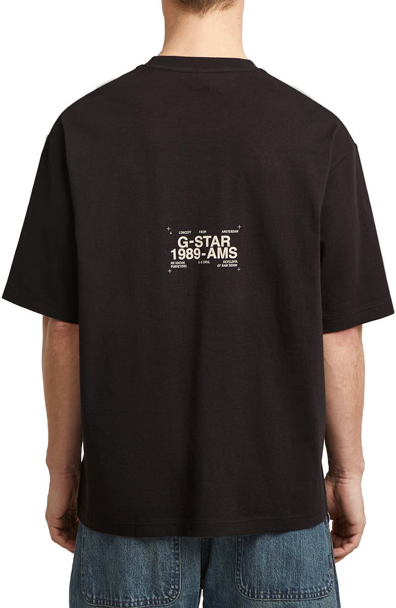 G-STAR Badge Boxy Organic Cotton T-Shirt, Alternate, color, Dk Black