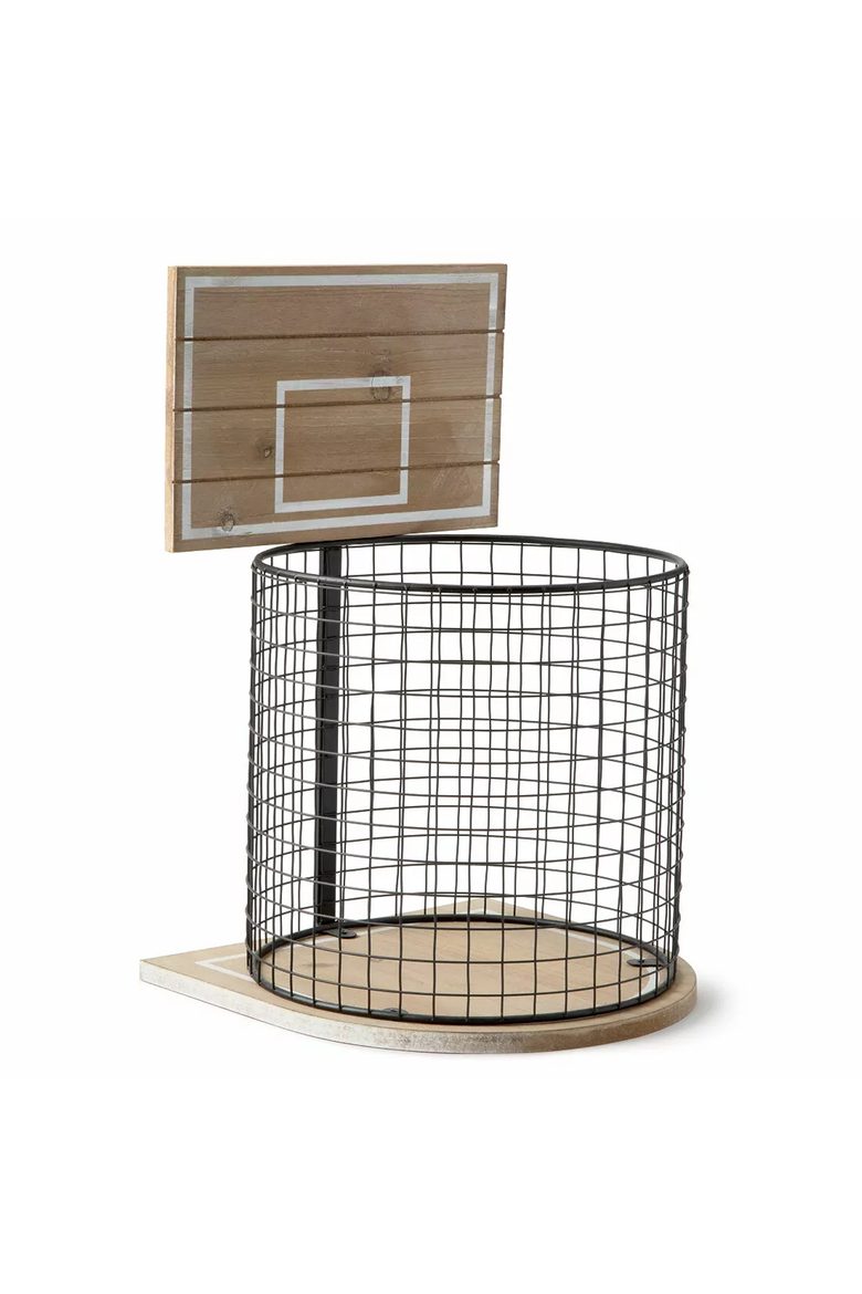 Basketball Wastebasket, Main, color, Beige