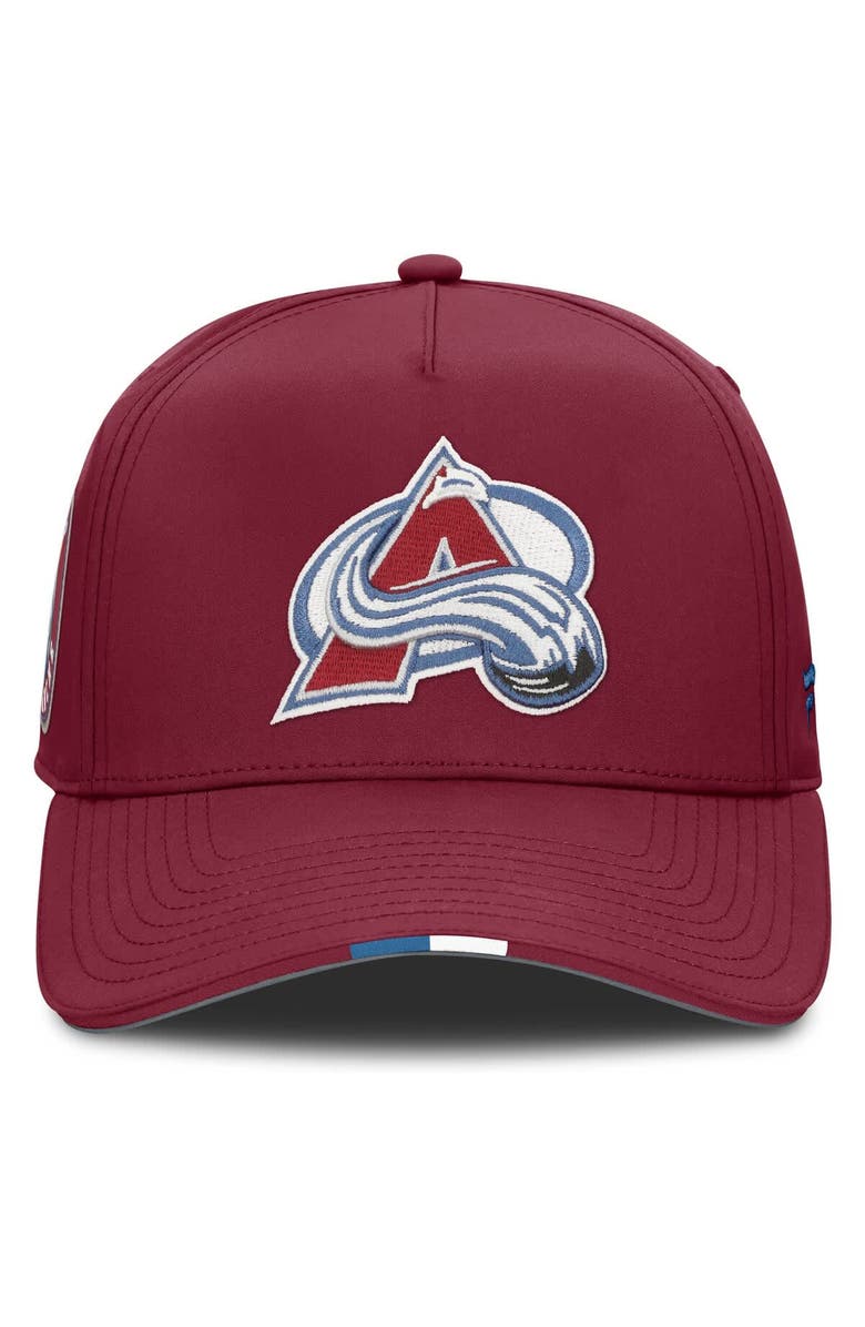 FANATICS Men's Fanatics Burgundy Colorado Avalanche 2025 NHL Draft Authentic Pro On-Stage Podium A-Frame Adjustable Hat, Alternate, color, Burgundy