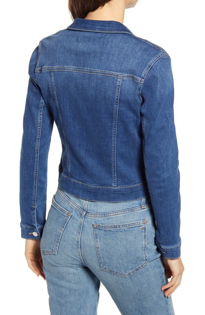 Mavi Jeans Denim Trucker Jacket, Alternate, color, Mid Brushed Feather Blue