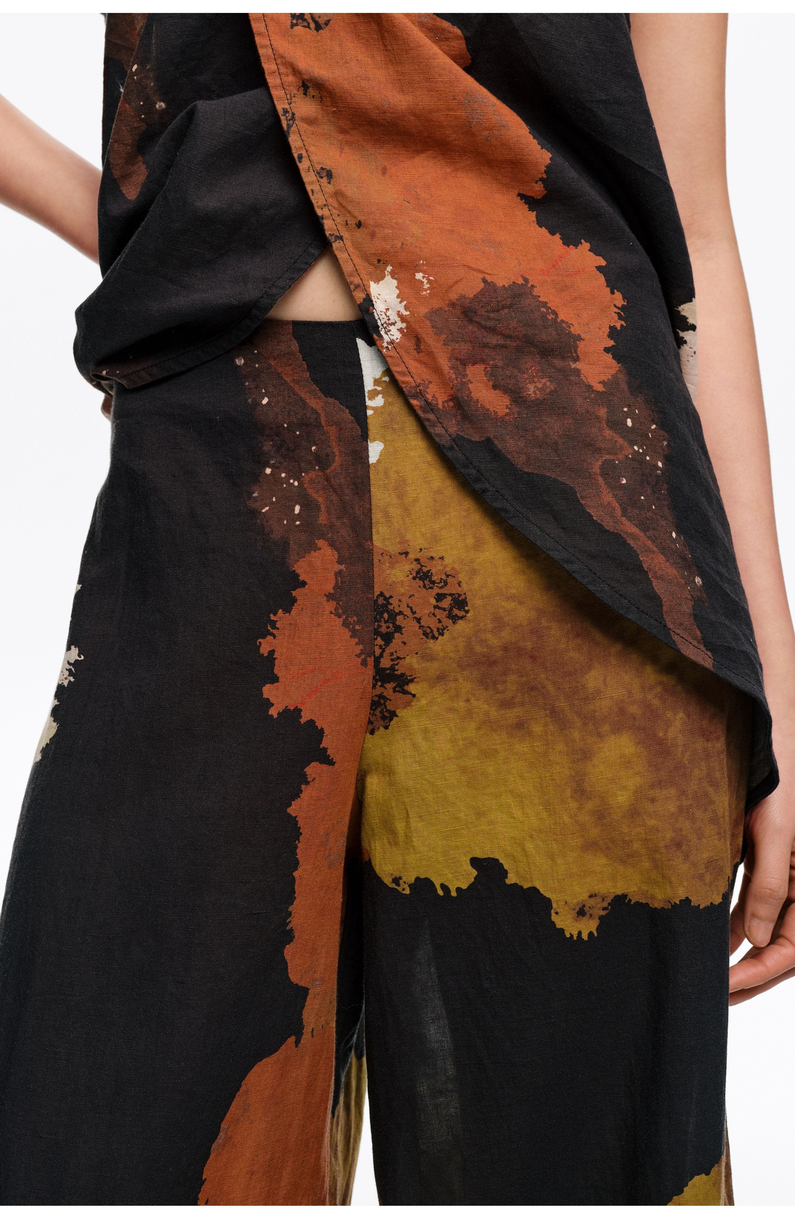 Baggy Linen-Blend Trousers - image 2