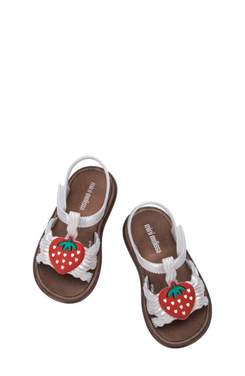 Mini Melissa Girls' Hip Sandals - Toddler, Little Kid In Bronze/pearl White