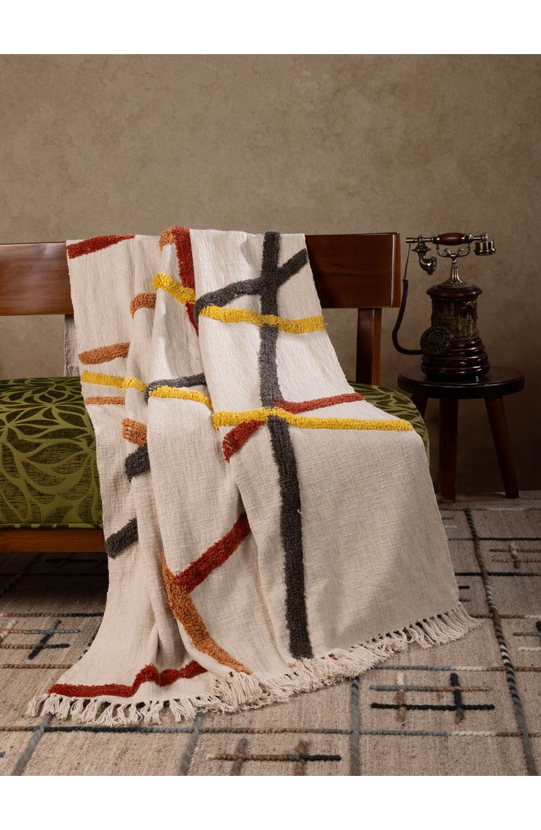 GAURI KOHLI Tashi Throw Blanket 50"x60", Alternate, color, Multicolored
