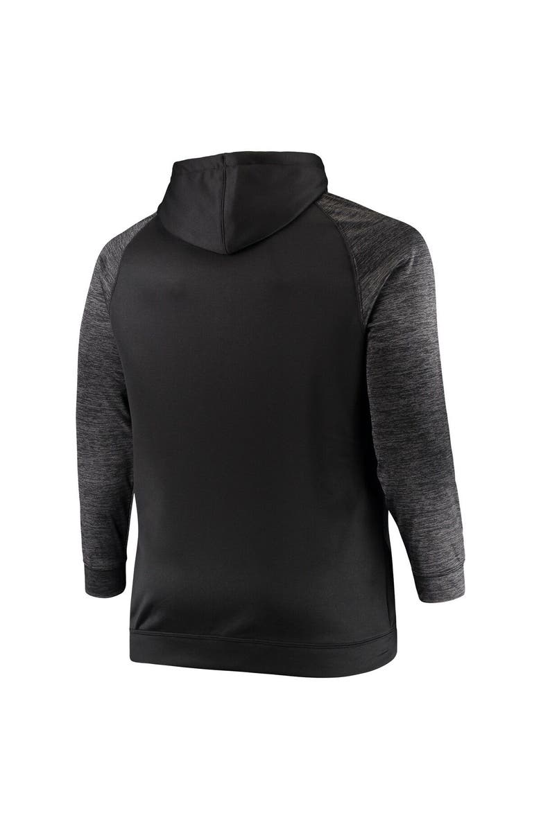 COLOSSEUM Men's Colosseum Black Penn State Nittany Lions Big & Tall Blackout Raglan Full-Zip Hoodie, Alternate, color, Black