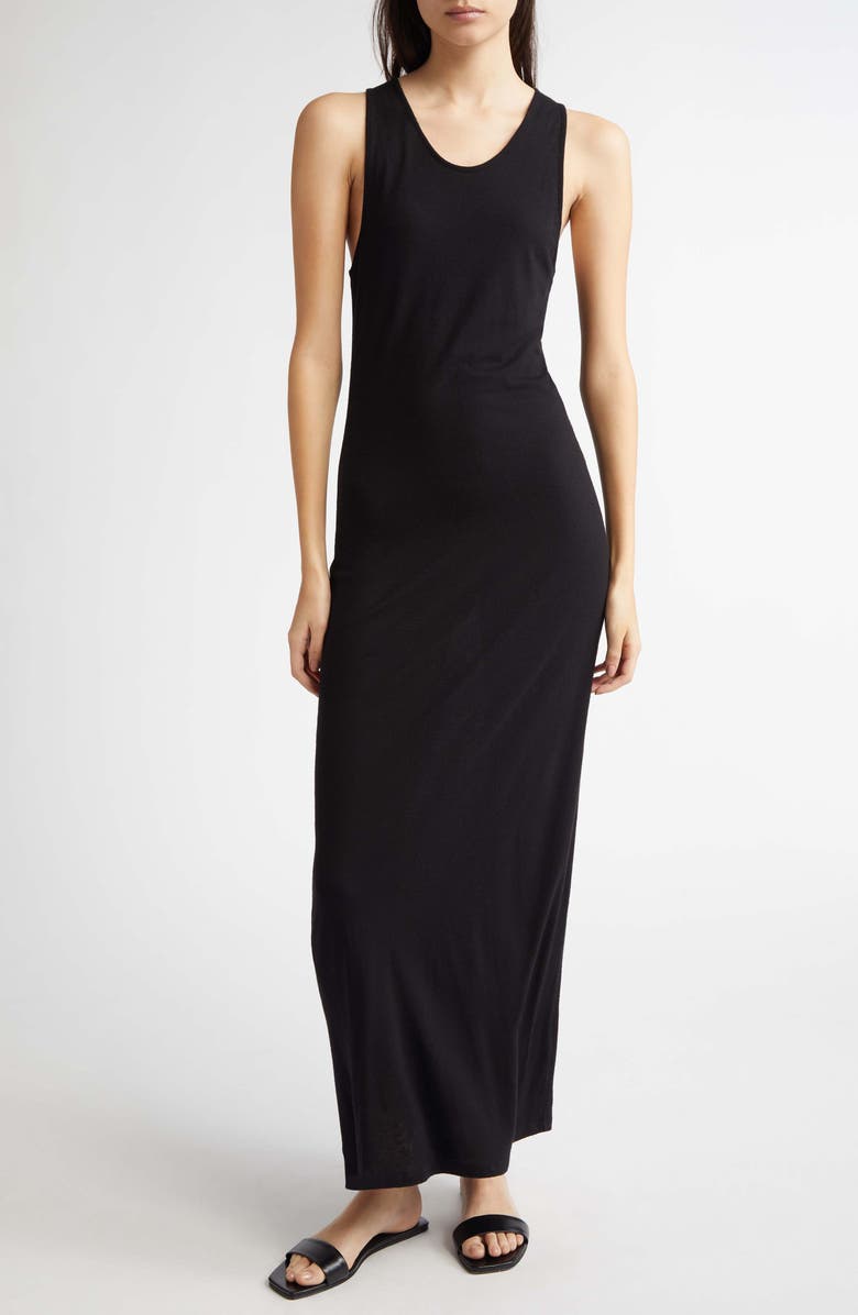 LOULOU DE SAISON Myron Tank Maxi Dress, Main, color, Black