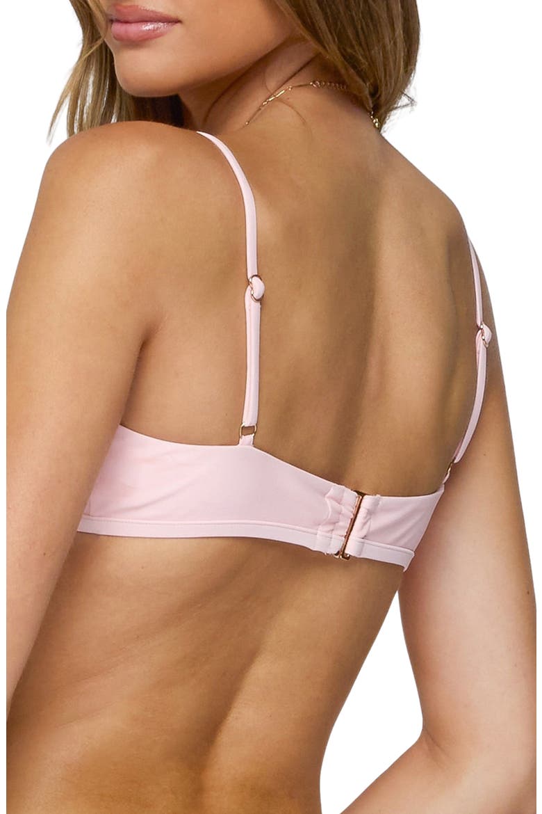 Kaya Cutout Bralette Bikini Top, Alternate, color, LIGHT-PINK