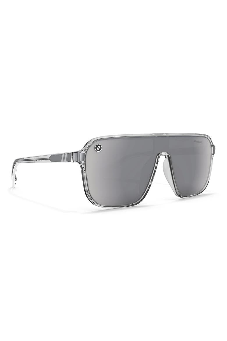 Meister X2 133mm Polarized Flat Top Sunglasses, Alternate, color, CRYSTAL