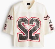 H&M Oversized Fit Printed Mesh T-shirt