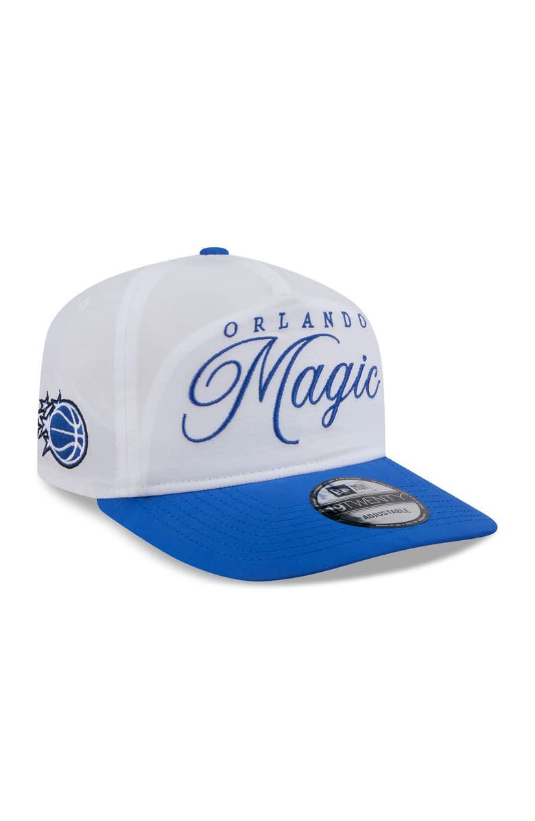 New Era Men's New Era White/Black Orlando Magic 2025 NBA Draft On-Stage Nylon 19TWENTY Adjustable Hat, Main, color, 
