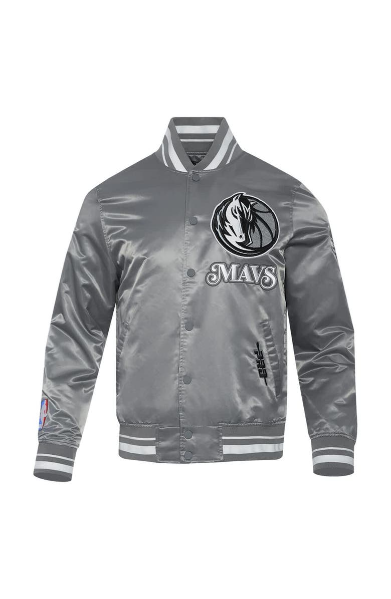 PRO STANDARD Men's Pro Standard Gray Dallas Mavericks 2024/25 City Edition Chenille Applique Satin Jacket, Alternate, color, 