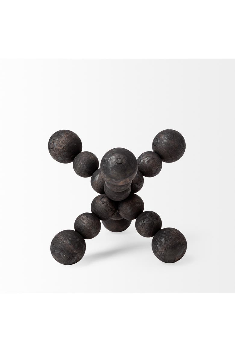 Carrollton Geometric Wood Ball Jack, Alternate, color, Black
