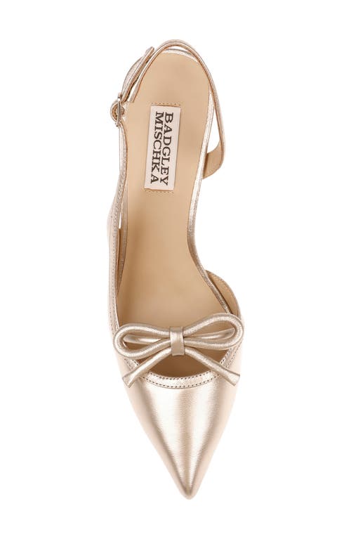 Badgley Mischka Bridal Georgie Slingback Half D'orsay Pointed Toe Pump In Brown