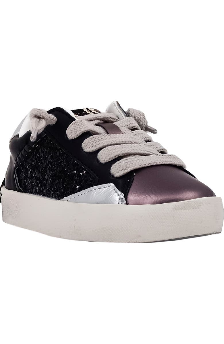 SHUSHOP Kids' Ruby Sneaker, Main, color, Black Glitter
