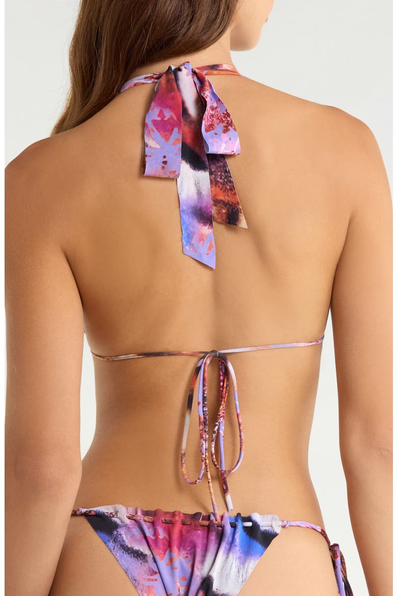 Raw Edge Bikini Top, Alternate, color, PURPLE