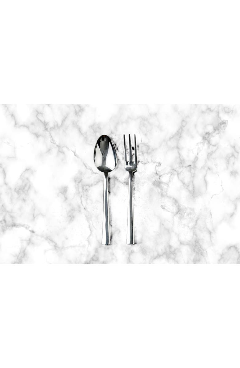 Mepra Atena Serving Set - 2 Pieces, Alternate, color, Silver