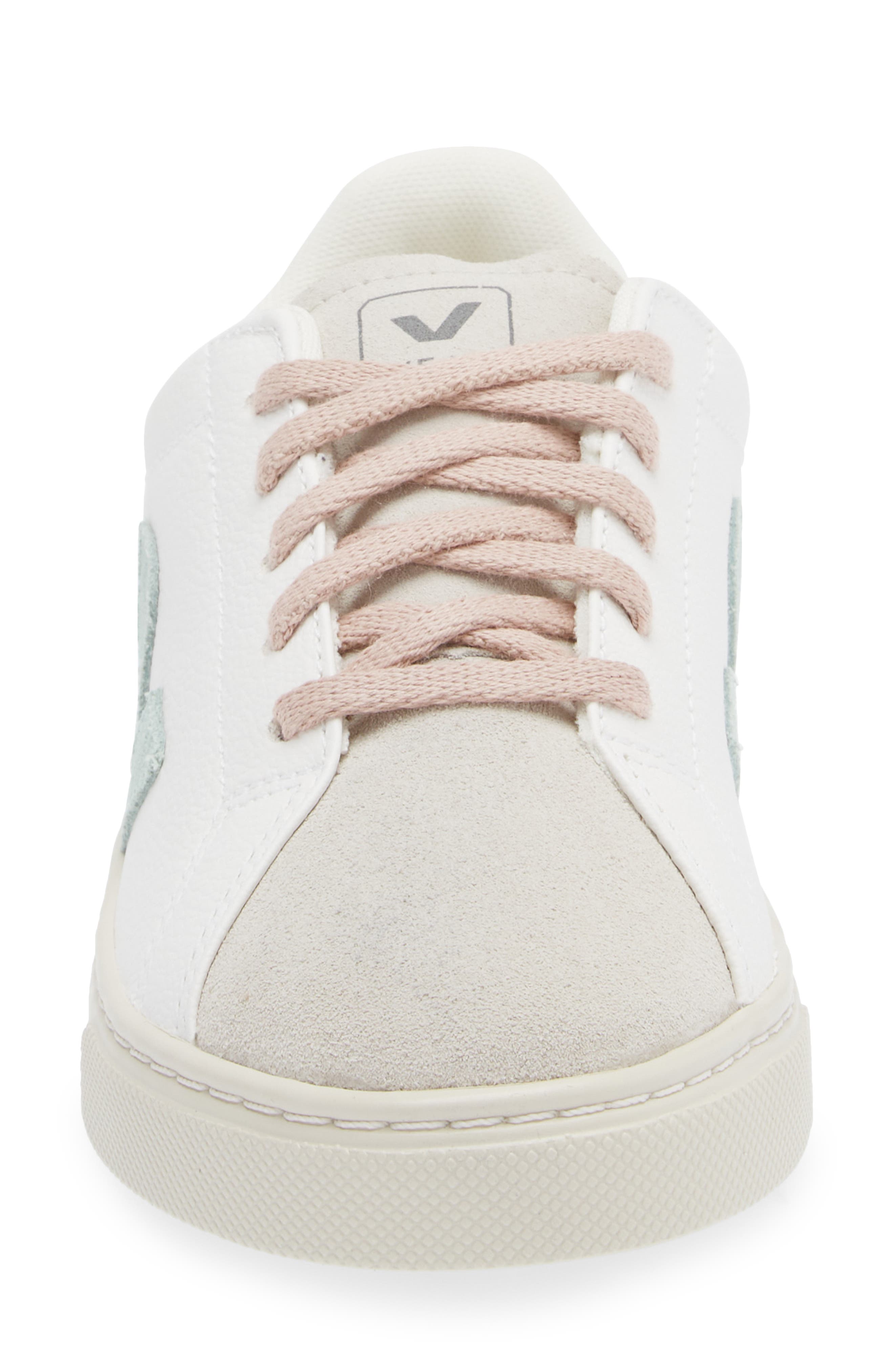Veja Kids' Small Esplar Leather Sneaker, Alternate, color, Extra White Matcha Lavander