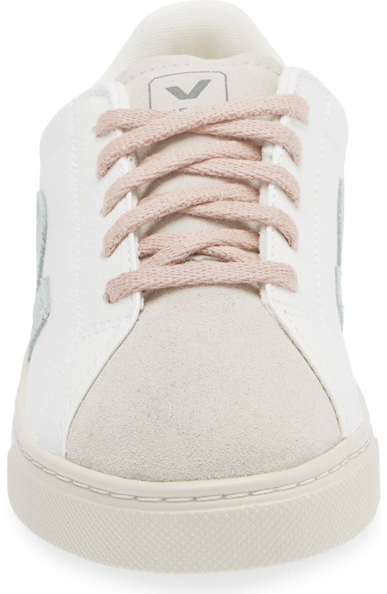 Veja Kids' Small Esplar Leather Sneaker, Alternate, color, Extra White Matcha Lavander