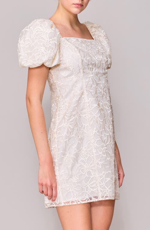 Melloday Square Neck Puff Sleeve Sheath Minidress