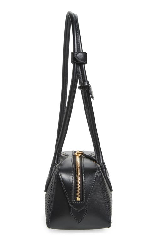 Alaïa Le Teckel Medium Shoulder Bag In Fishnet Leather In Noir