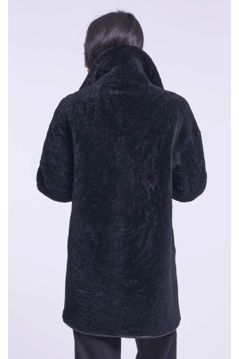 Oversized Shearling Jacket, Alternate, color, BLACK