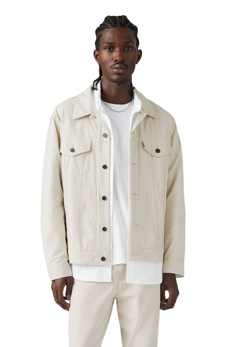 Levi's Relaxed Fit Cotton & Linen Trucker Jacket, Alternate, color,