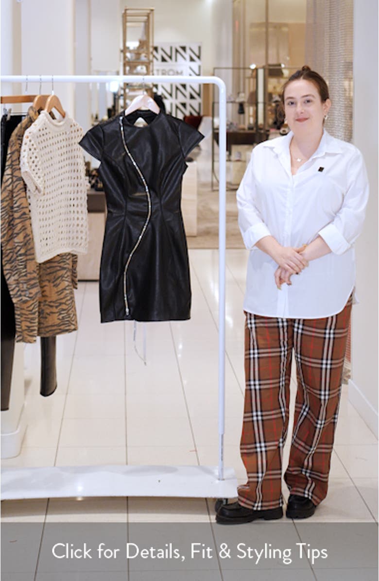 Backless Faux Leather Minidress, sales video thumbnail