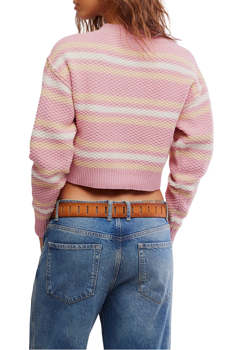 Lila Stripe Cardigan, Alternate, color, PINK COMBO