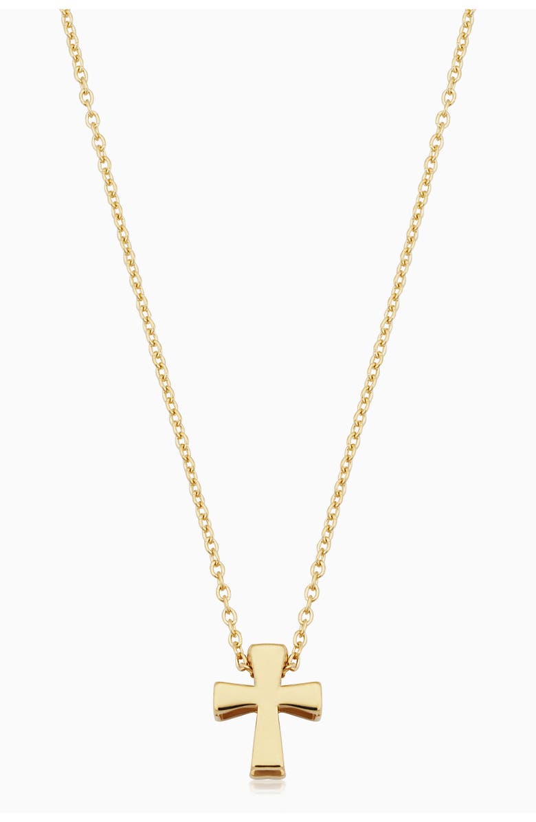 Oradina 10K Gold Crossed Paths Pendant Necklace, Main, color, Yellow Gold