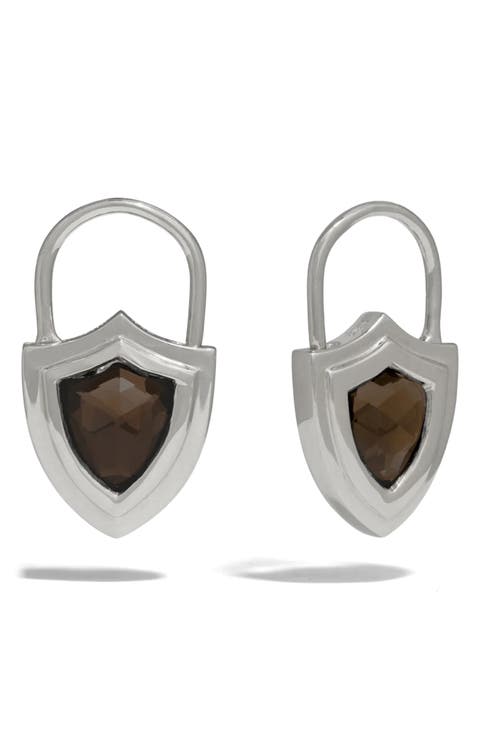 Shield Huggie Earrings
