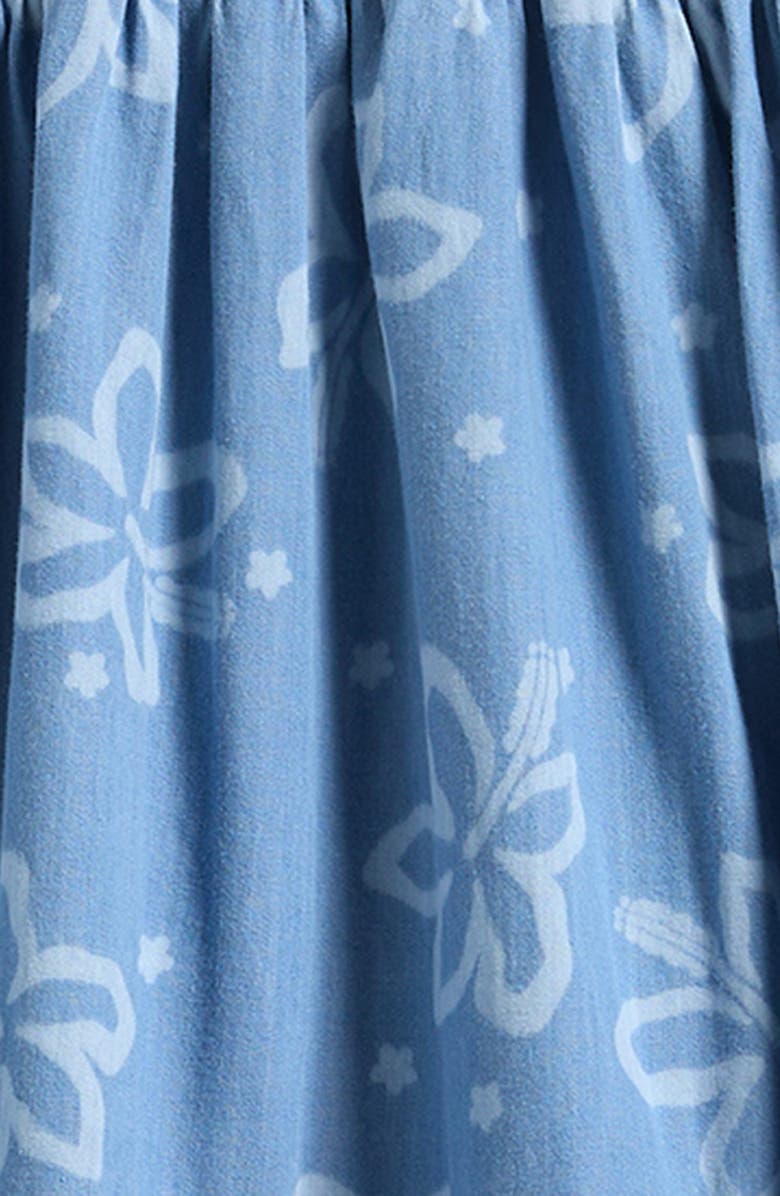 Rip Curl Kids' Tropical Dawn Smocked Tiered Dress, Alternate, color, Washed Blue