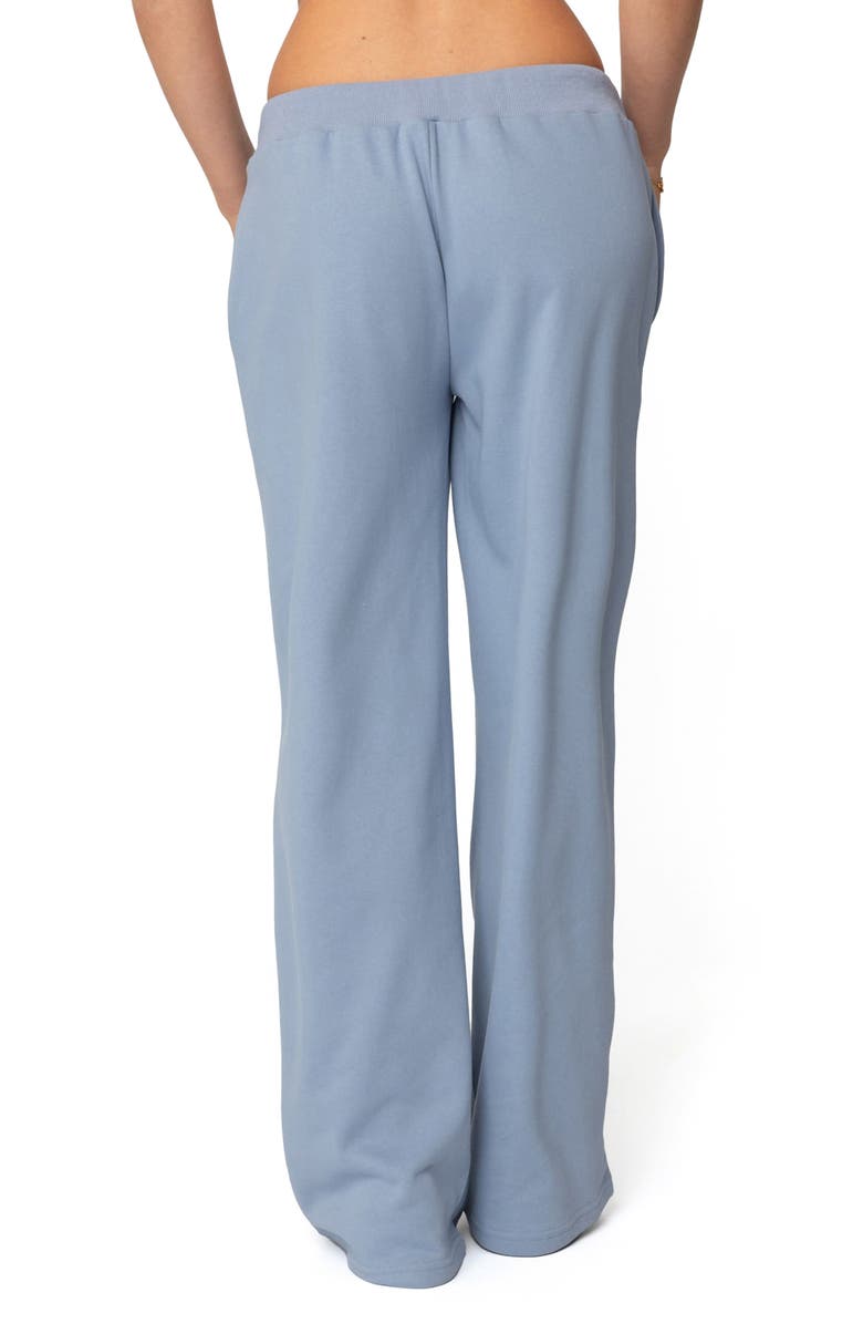 EDIKTED Straight Leg French Terry Sweatpants, Alternate, color, Blue