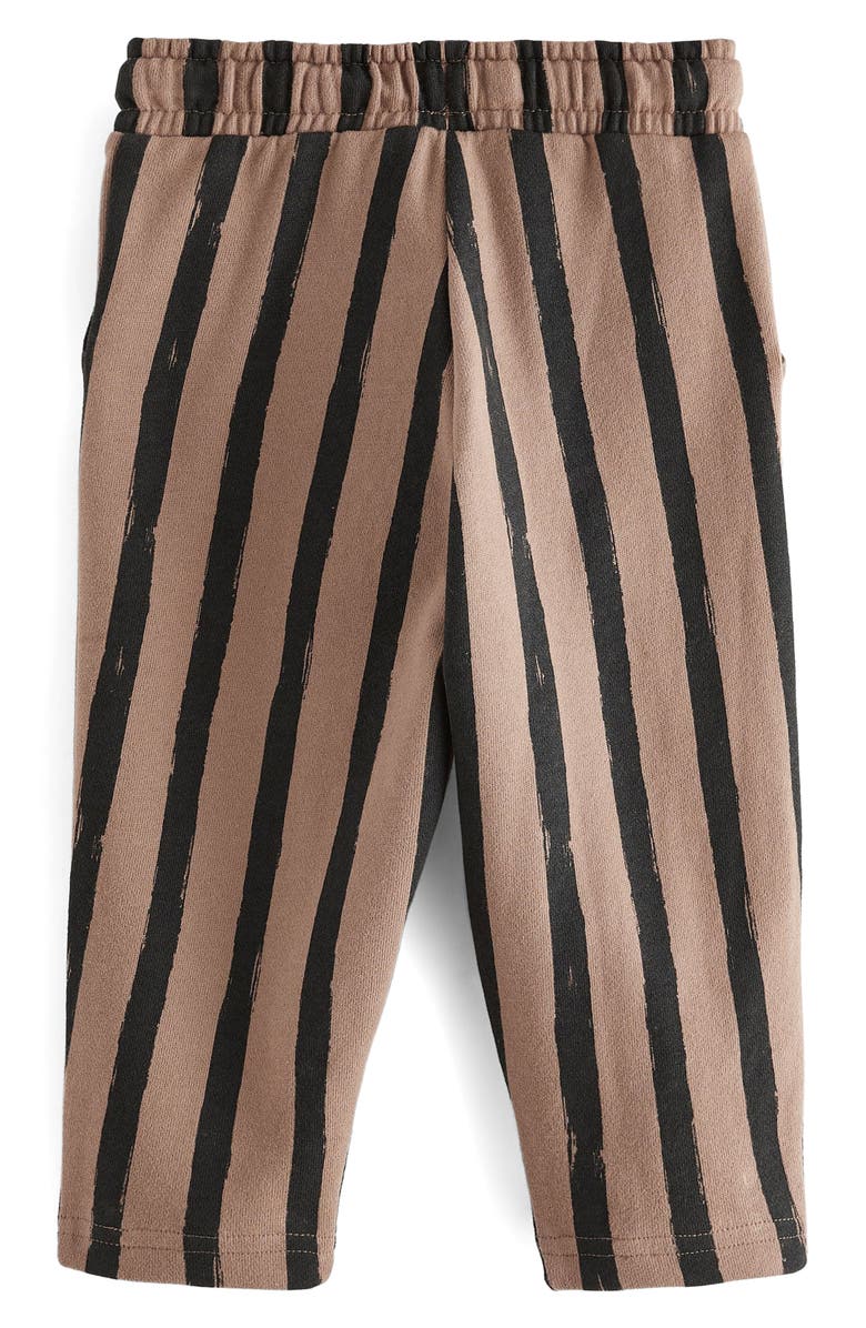 NEXT Kids' Vertical Stripe Cotton Sweatpants, Alternate, color, Brown