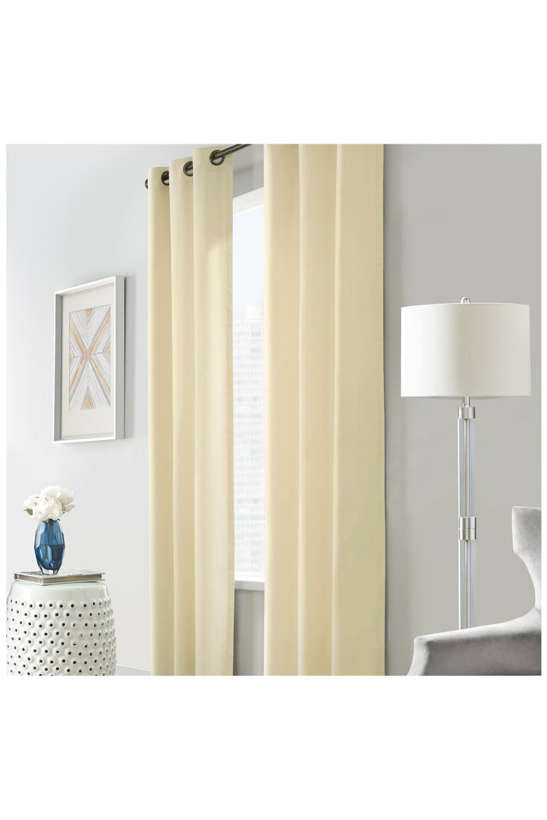 Set of 2 Cotton Curtain Panels, Alternate, color, NATURAL
