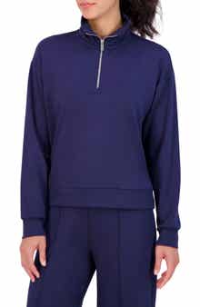 SAGE COLLECTIVE Scuba Knit Half Zip Pullover