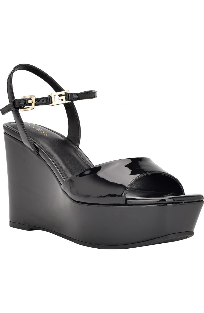 GUESS Zione Platform Wedge Sandal, Main, color,