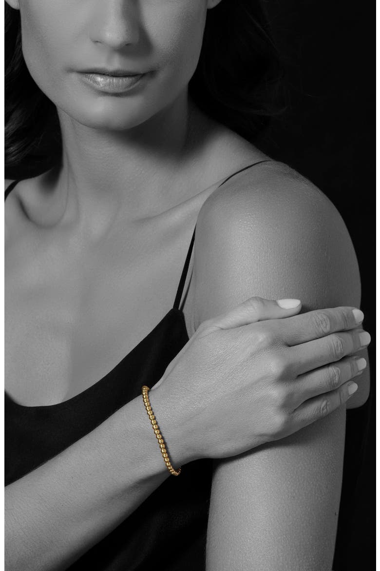 Caviar Gold Ball Stretch Bracelet, Alternate, color, GOLD