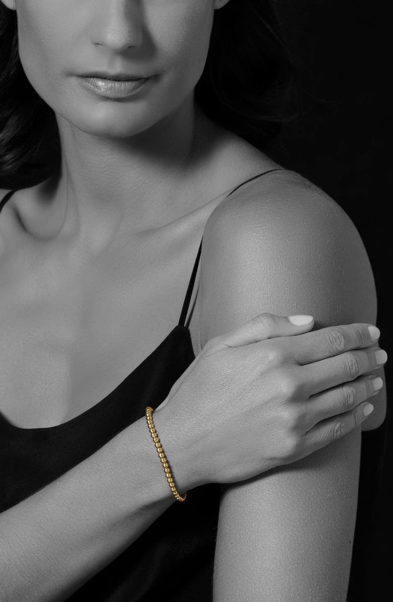 LAGOS Signature Caviar Beaded Stretch Bracelet, Alternate, color, Gold