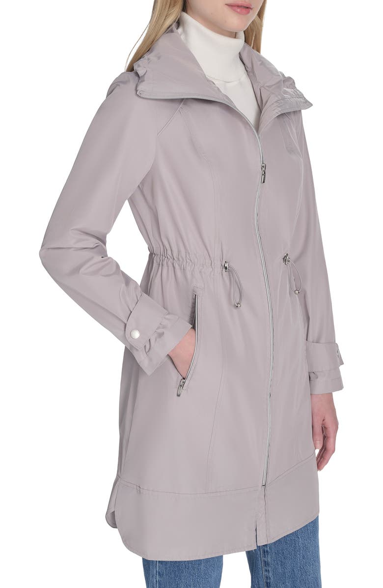 Cole Haan Signature Travel Packable Hooded Rain Jacket, Alternate, color, Pearl Grey