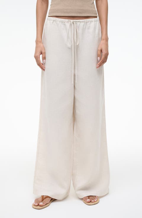 Mateo Mid Rise Linen Pants