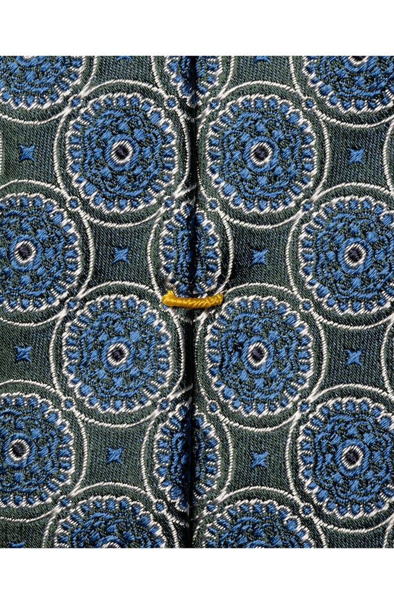 Eton Medallion Silk Tie, Alternate, color, Dark Green