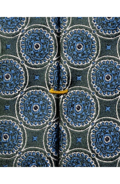 Eton Medallion Silk Tie In Blue