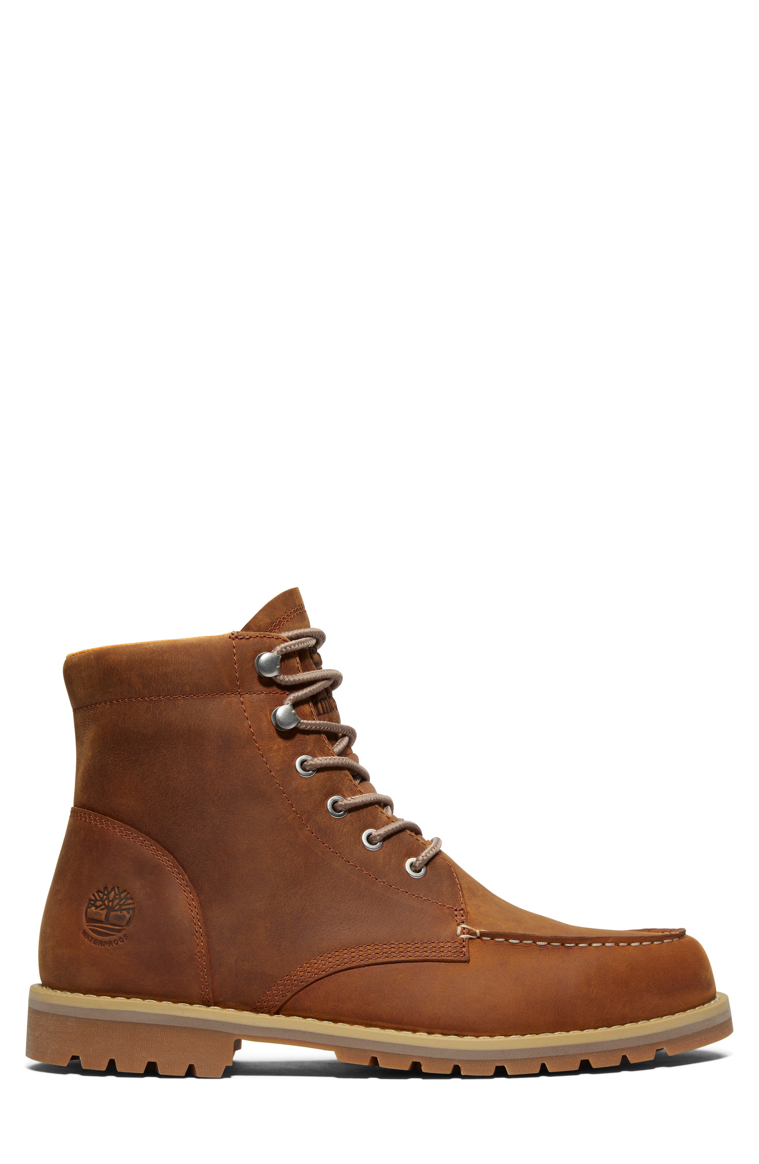 Redwood Falls Waterproof Lace-Up Boot, Alternate, color, SADDLE
