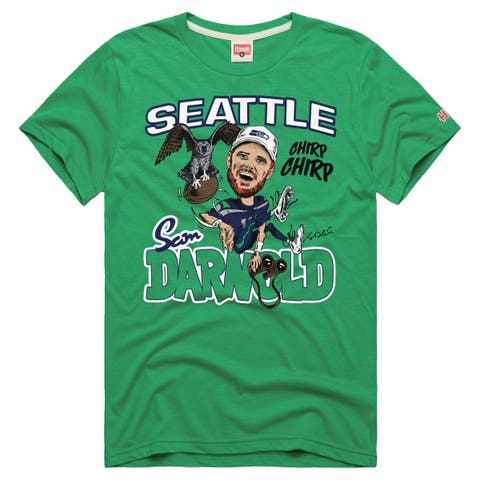 Unisex Homage Sam Darnold Neon Green Seattle Seahawks Caricature Player Graphic Tri-Blend T-Shirt